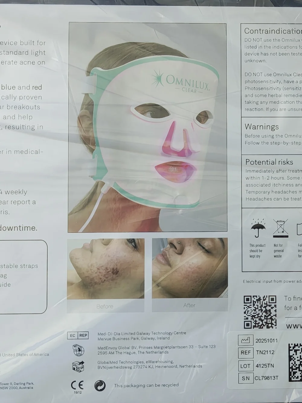LED Anti-Acne Mask – White & Green
